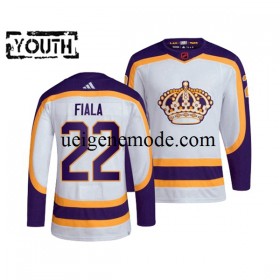 Kinder Los Angeles Kings Eishockey Trikot KEVIN FIALA 22 Adidas 2022 Reverse Retro Weiß Authentic